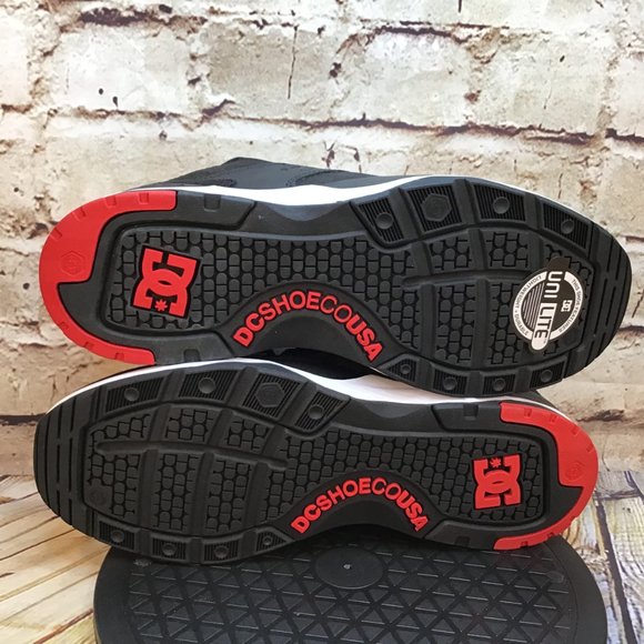 DC Shoe Company Men's Leather Black Camo Accent Low Skate Shoes Sneakers - Picture 6 of 7